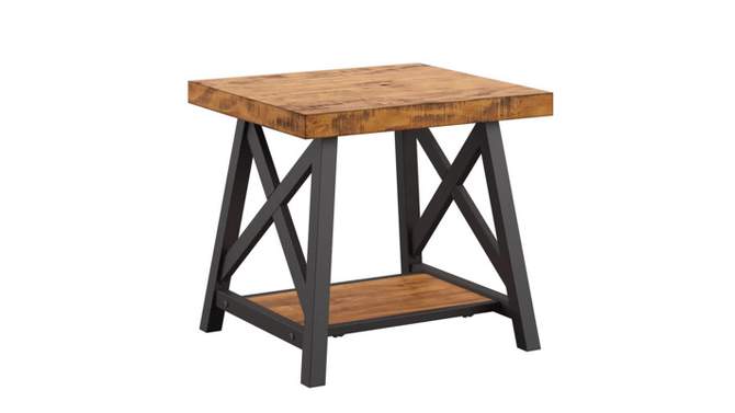 Lanshire Rustic Industrial Metal & Wood End Table - Inspire Q, 2 of 14, play video