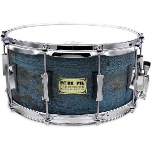 Pork Pie Weathered Barn Blue Snare Drum 14 x 7 in. - 1 of 2