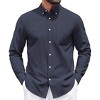 COOFANDY Mens Long Sleeve Button Down Shirt Casual Untucked Shirts for Men Oxford Dress Shirts - 2 of 4