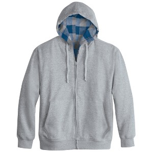 Collections Etc Men's Plaid Lined Knit Hoodie - 1 of 4