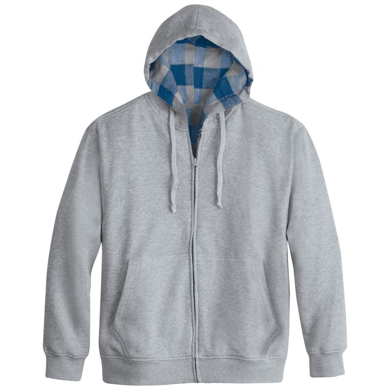 Collections Etc Men's Plaid Lined Knit Hoodie, 1 of 6