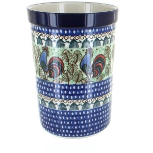 Blue Rose Polish Pottery 169 Ceramika Artystyczna Utensil Jar - 1 of 1