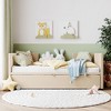 NicBex Twin Size Daybed with Trundle Upholstered Day Bed Frame 81" Daybed with Adjustable Trundle for Living Room - 3 of 4