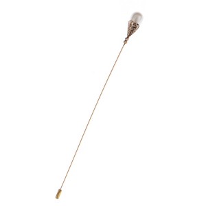 Anna-Kaci 8 Inch Women's Hat Pin Long Handle Vintage Retro Hollow Out Crystal Faux Pearl Pins - 1 of 4