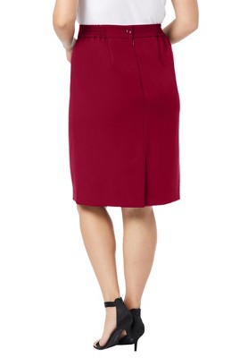 Jessica London Women's Plus Size Tummy Control Bi-Stretch Pencil Skirt