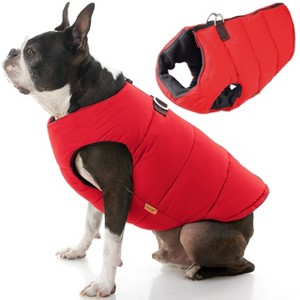 Gooby Padded Vest Dog Jacket Solid Red, X - 1 of 1