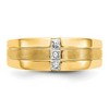 Black Bow Jewelry 7.2mm 14K Yellow or White Gold 1/4Ctw Lab Created Diamond Tapered Band - 4 of 4