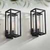 Possini Euro Design Possini Euro Amir 18" High Black Outdoor Wall Light Set of 2 - 2 of 4