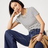 Lands' End Women's Drapey Rib Fitted Short Sleeve Mini T-Shirt - 4 of 4