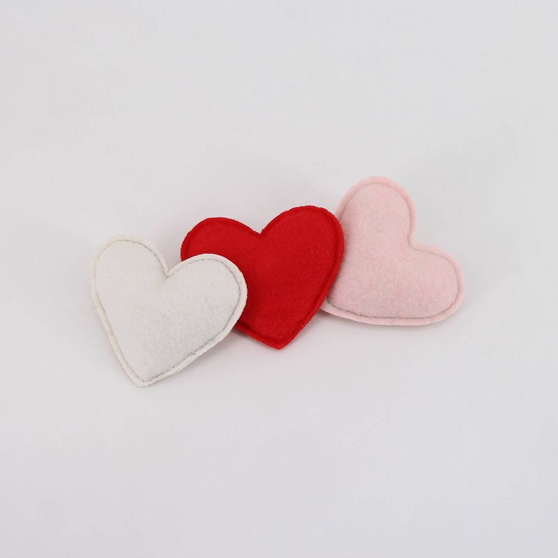 8pc Stuffed Heart Valentine&#39;s Day Decorative Filler White/Red/Pink - Spritz&#8482;, 2 of 6