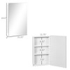 Recessed Medicine Cabinet with Mirror, Bathroom Mirror Cabinet Wall Mounted with Single Door and Storage Shelves - 3 of 4