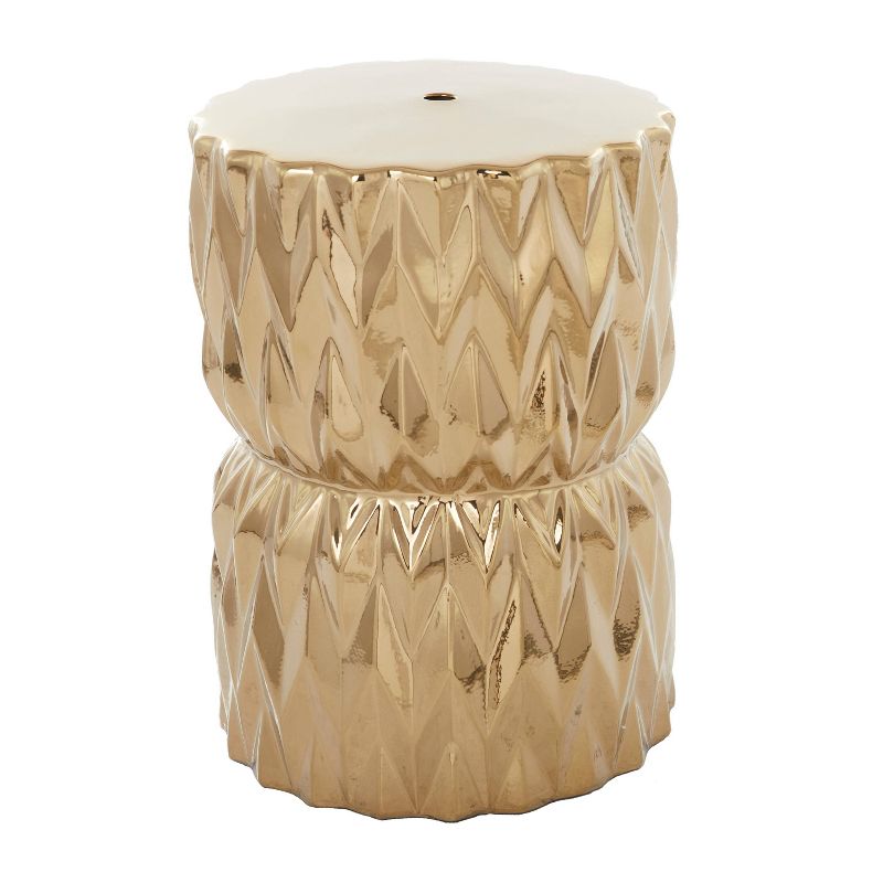 Glam Ceramic Faceted Accent Table - Olivia & May, 4 of 14