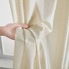 HLC.ME Lauren Semi Sheer Light Filtering Transparent Pocket Top & Back Tab Lightweight Window Curtain Panels, Set of 2 - 4 of 4