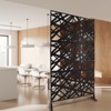 DSVIMOY Outdoor & Indoor Privacy Screen, Freestanding Decorative Privacy Screen for Deck Balcony Patio, Black, 48"*76"*16" - 4 of 4