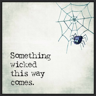 22" x 22" Something Wicked Spider Portfolio Framed Wall Canvas - Amanti Art