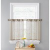 HLC.ME Abbey Faux Linen Semi Sheer Grommet Short Thick Curtain Tiers for Small Windows, Kitchen & Basement, Pair - 2 of 4