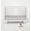 Bacati - Black Kisses N Hugs Print 100 percent Cotton Universal Baby US Standard Crib or Toddler Bed Fitted Sheet - 4 of 4