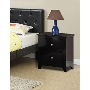 NicBex Contemporary Nightstand 2 Drawers Wooden Side Table with Metal Knobs End Table for Bedroom, Living Room - 1 of 4