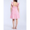 Women's V Neck Flutter Sleeve Tiered Mini Dress | Motherhood Maternity - 2 of 4
