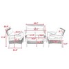 4-Piece Patio Conversation Set with Cushions, Rattan Wicker Outdoor Sofa Set for Garden, Balcony, Deck or Low Dining Lounge Space-Maison Boucle - 4 of 4