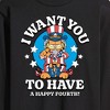 Men's - Garfield - Want You To Have A Happy Fourth Long Sleeve Graphic T-Shirt - 2 of 4