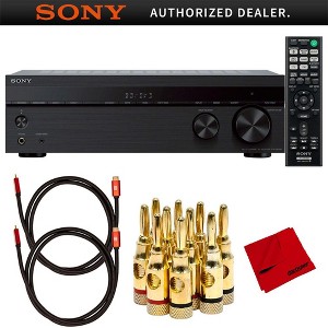 Sony STRDH590 5.2 Multi-Channel 4k HDR AV Receiver w/ Deco Gear HDMI Cable Bundle - 1 of 4