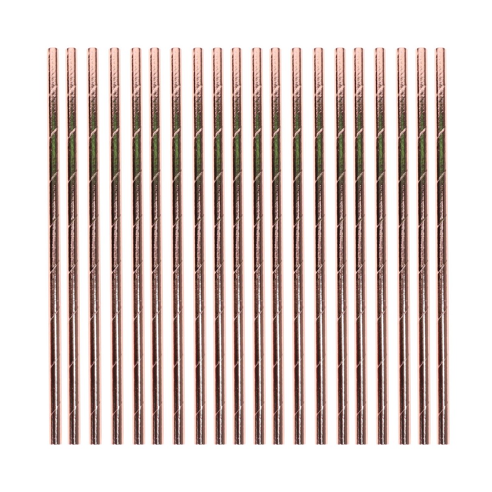 Photos - Other Jewellery 20ct Paper Straws Rose gold - Spritz™