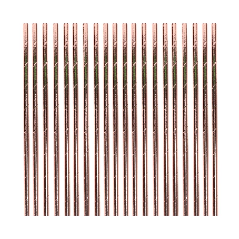 20ct Paper Straws Rose gold - Spritz