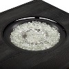 Fire Sense 63226 Yorke Aluminum Convertible Gas Fire Pit Table 55000 BTU Outdoor Multi-Functional with Fire Bowl Lid, Clear Fire Glass, Bronze - 3 of 4