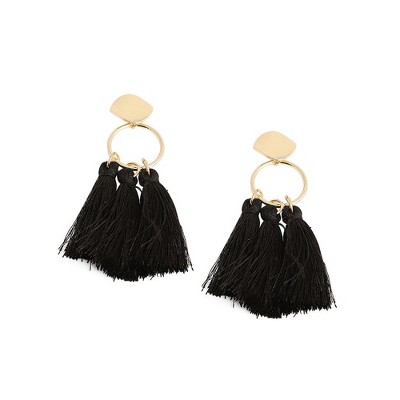 SOHI Women's Gold Tassel Drop Earrings
