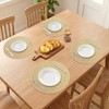REGALWOVEN Round Placemats Set of 6 Woven Placemats for Home and Kitchen Indoor Table Mat Wipe Clean - 3 of 4