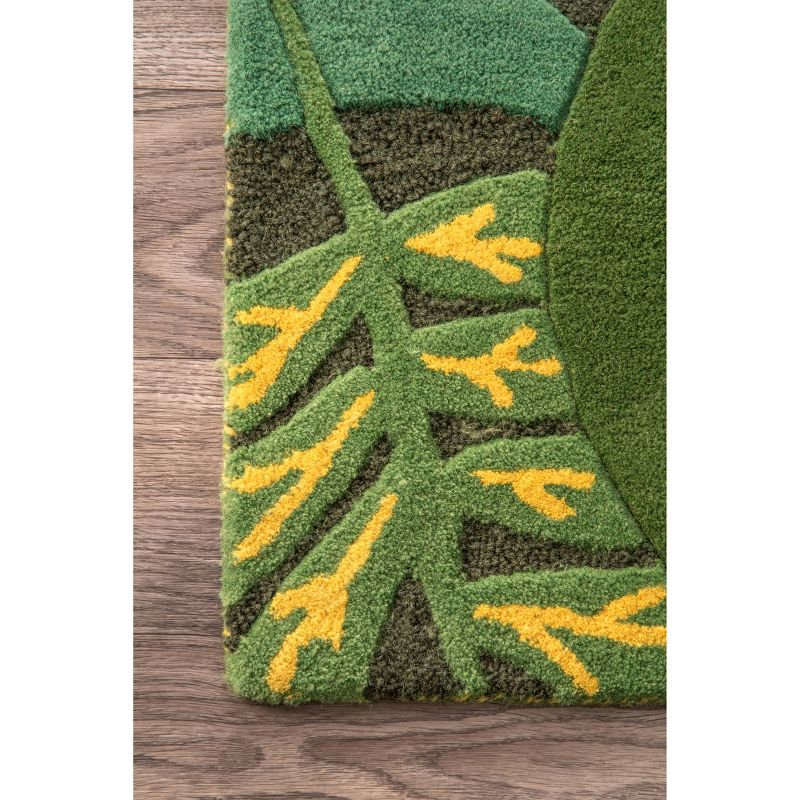 Hand Tufted King of the Jungle Rug Green - nuLOOM, 3 of 5