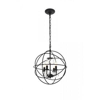 Elegant Lighting Wallace 4 light Matte Black Pendant