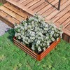 Resenkos Patio Planting Bed, Raised Garden Bed,2 Piece Galvanized Raised Garden Bed, 3.3' x 3.3' x 1' Metal Planter Box, Dark Brown - 3 of 4
