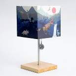 Jurassic Park Desk Table Lamp (Includes LED Light Bulb) Wooden Base with 3D Puller