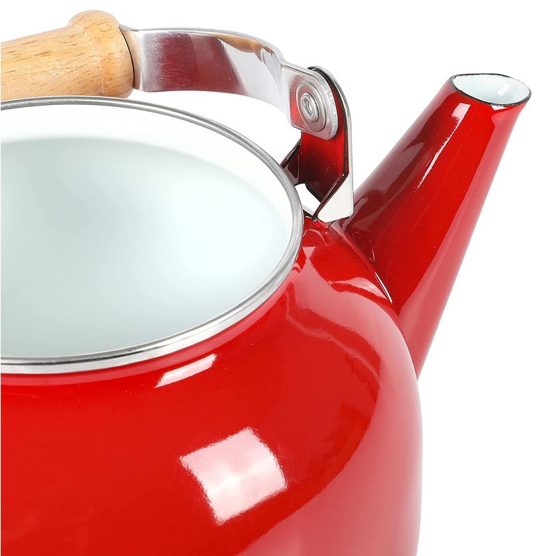Mr. Coffee Quentin 1.5 Quart Tea Kettle With Fold Down Handle in Red, 3 of 6
