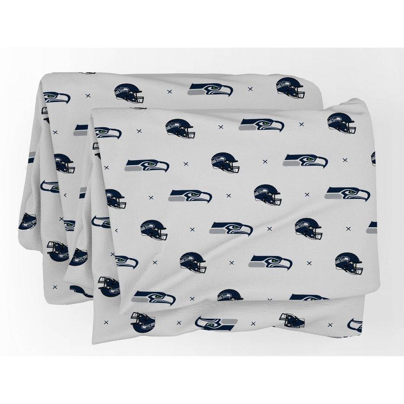 NFL Seattle Seahawks Small X Queen Sheet Set - 3pc, 2 of 4