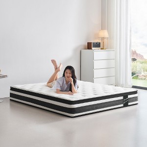 12 Inch King Size Breathable Cover   Certipur-US  Memory Foam Individual Pocket Spring Hybrid Mattress - 1 of 4