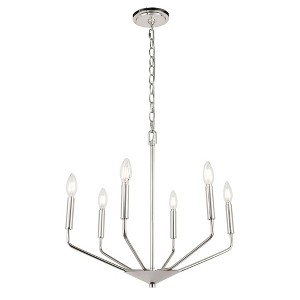 Elegant Lighting Enzo 6 light Chrome pendant - 1 of 4