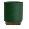 Nordlys Bouclé Pouf with Wooden Base Vintage Style Upholstery Living Room - 3 of 4