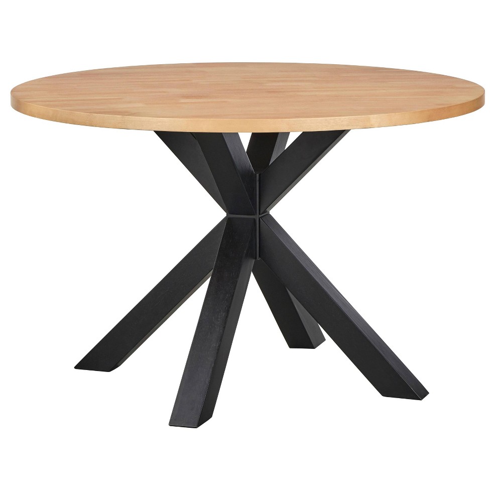 Photos - Dining Table Gilcrest Round  Black/Natural - Lifestorey