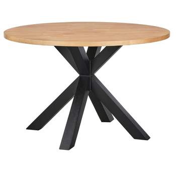 Gilcrest Round Dining Table Black/Natural - Lifestorey