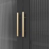 Fontoi Decorative Storage Cabinets, Dining Room Storage Cabinets with 2 Doors, Storage Sideboard Cabinet with 2 Drawers, Black, 31.5"*15.74"*70.87" - 3 of 4