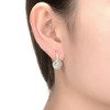 Sophisticated Halo Dangle Earrings with Bezel-Set Round Cubic Zirconia for a Timeless and Dazzling Appeal - 2 of 3