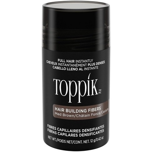 Toppik Hair Building Fibers (MEDIUM BROWN - 0.42 oz) Fill In Fine or Thinning Hair Instantly Thicker, Fuller Looking Hair - image 1 of 3