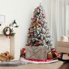 Costway Wooden Tree Collar Box Farmhouse Christmas Tree Skirt Cover 30.5 x 22.5 in Grey\Brown - 2 of 4