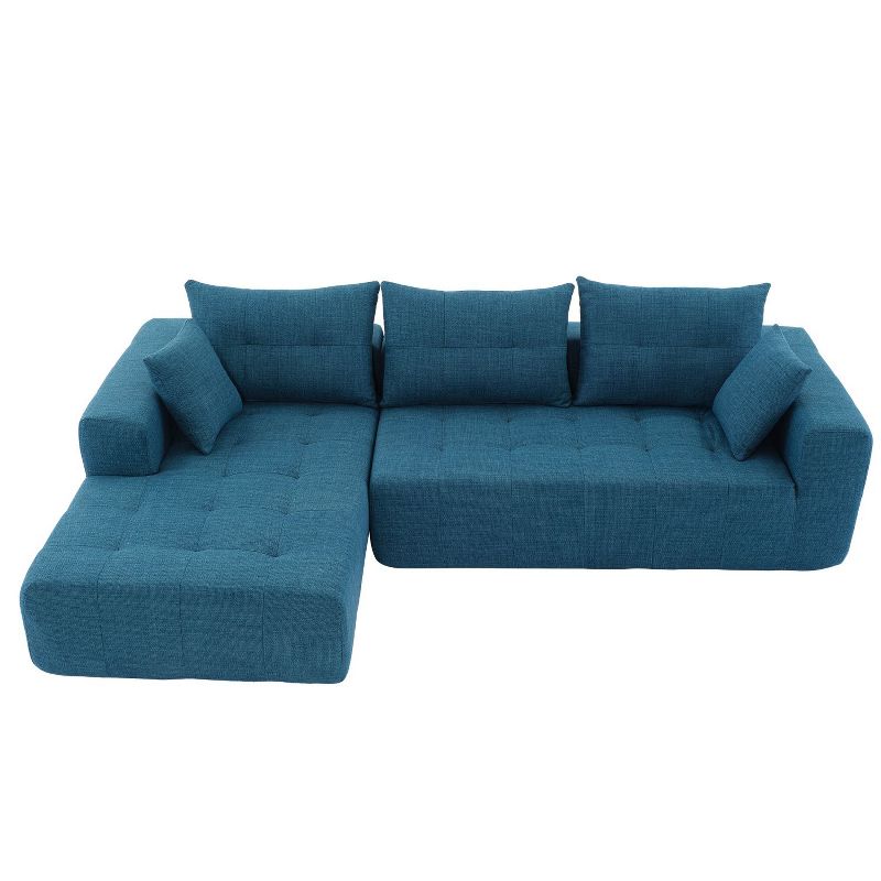 110*69" Modular Sectional Sofa Set, L-Shape Upholstered Sleeper Sofa for Living Room, Bedroom - Maison Boucle, 2 of 11