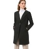 INSPIRE CHIC Women's Mid-thigh Collarless Single Breasted Outwear Winter Overcoat - 2 of 4