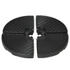 Outsunny 4-Piece 150lb Cantilever Patio Umbrella Base Weights for Offset Hanging Umbrella, Fasteners, Wicker-like HDPE Water or Sand Weights, Black - 4 of 4