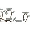 SPI Home Distressed Grey Bird and Flowers Aluminum Candelabra Holder – 25" x 9.5" Nature-Inspired Centerpiece - 3 of 3